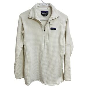 Patagonia R1 Waffle Fleece Full Zip Women's Cream Lightweight Jacket Size M